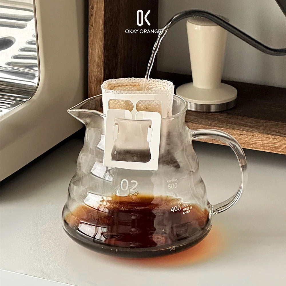 Heat Resistant Glass Coffee Server Cloud Pot V60 Espresso Coffee Maker Kettle Drip Carafe Sharing Pot 500ml 760ml 910ml