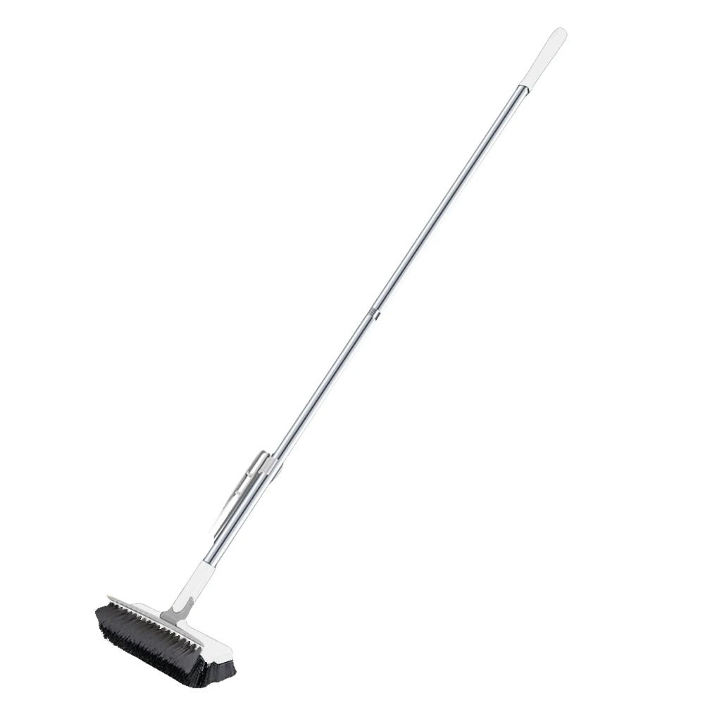 3 in 1 Floor Scrub Brush 180°Rotating Long Handle Stiff Bristle Floor Brush Grout Brush Tile Brush for Cleaning Shower Bathroom