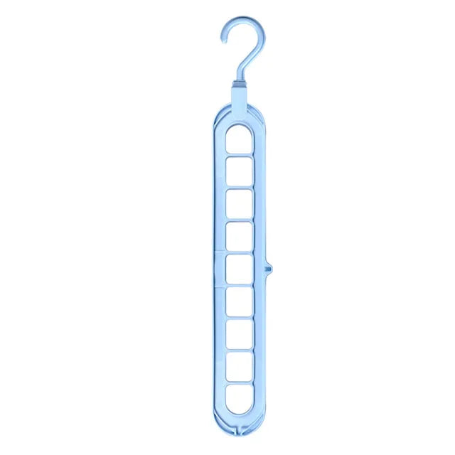 1/2pcs 9 Holes Clothes Coat Hanger Organizer Multi-port Support Drying Racks Plastic Cabinet Storage Rack Hangers for Clothes