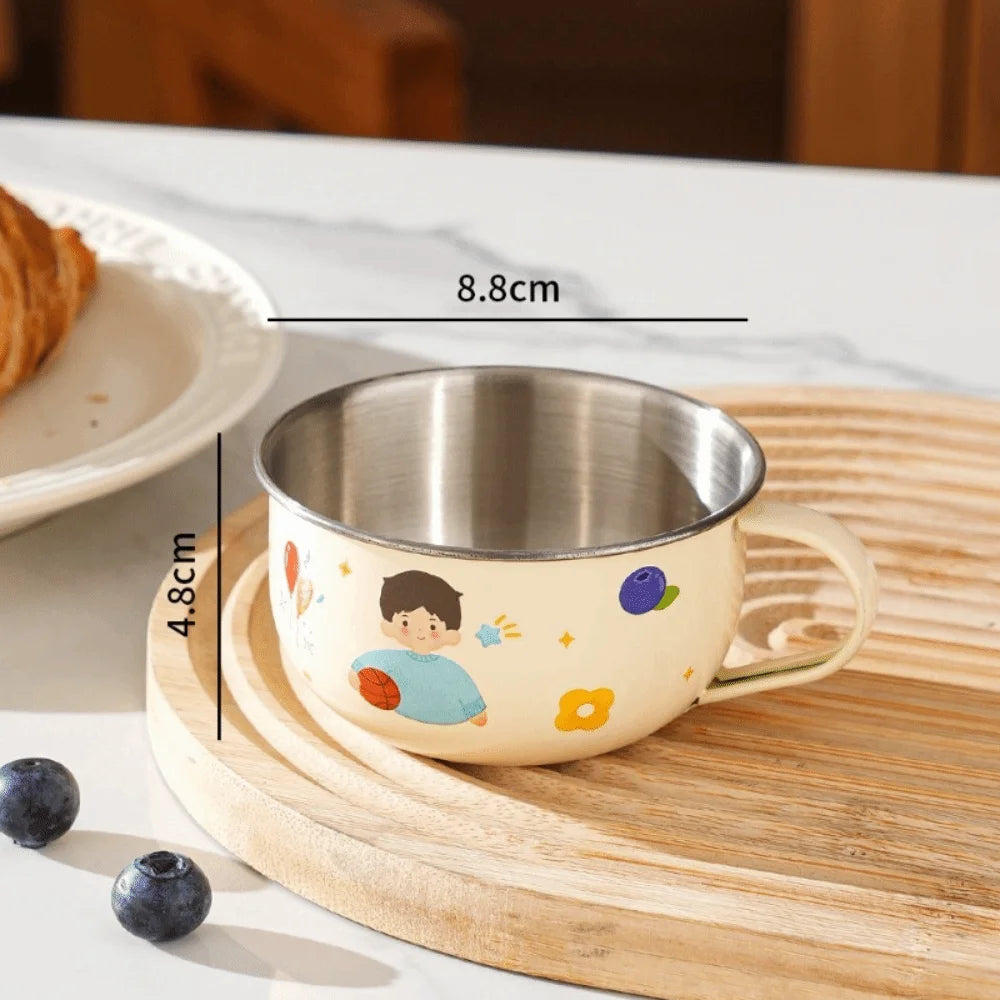 Stainless Steel Kids Stainless Cup 80/220ml Open Mouth Design Toddler Training Mug Mini Small Size High Appearance Level
