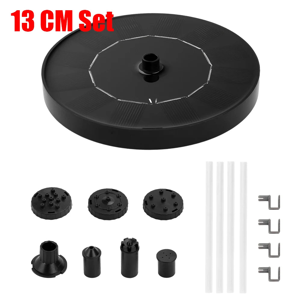 13/16cm Solar-powered Fountain Pumps for Circulation Aerator, Garden Rockery Sprinkler, Fish Pond Water Tank