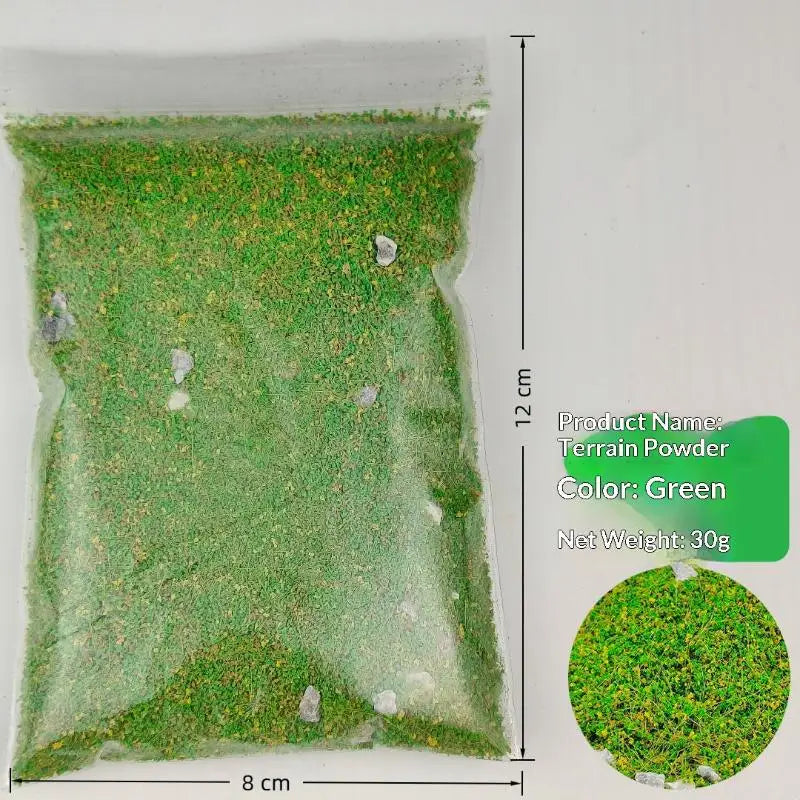 30g/bag Simulated Lawn Sand Table Miniature Landscape Layout With Stone Vegetation DIY Model Mixed With Stone Grass Powder