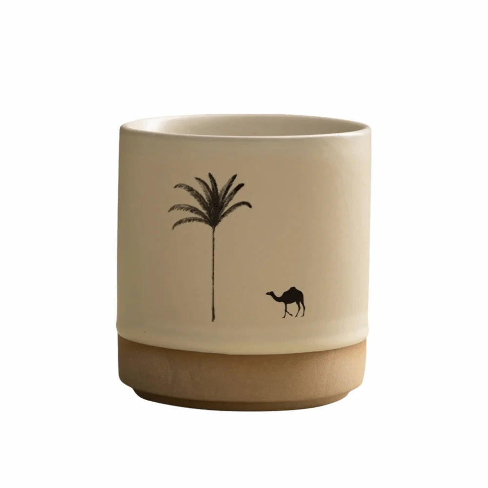 Ancient Retro Ceramic Mug Hand-painted Minimalist Ceramic Coffee Cup Unique D Handmade Chinese Ceramic Cup Daily Drinking