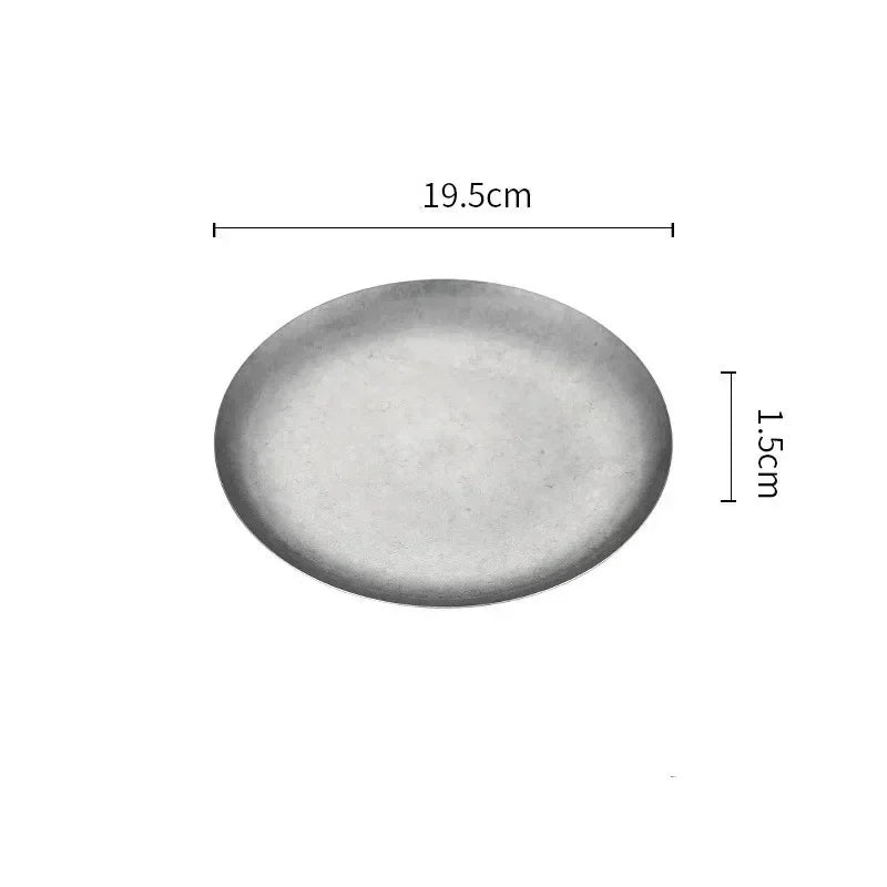 304 Stainless Steel Vintage Dessert Plate