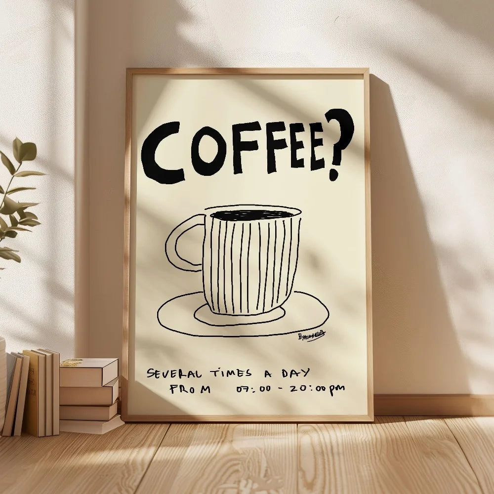 Frameless,Coffee Poster,Espresso Printing,Fashion Kitchen Decor,Coffee Bar Decor,Retro Coffee Wall Art,Kitchen Wall Printable