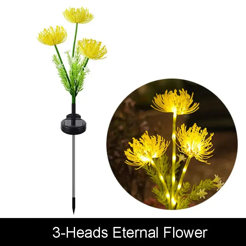 1pc 7-head Solar Artificial Orchid Flower Lawn Lights for Patio Yard Garden Wedding Christmas Decoration LED Solar Ground Lights