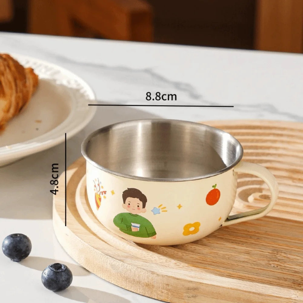 Stainless Steel Kids Stainless Cup 80/220ml Open Mouth Design Toddler Training Mug Mini Small Size High Appearance Level