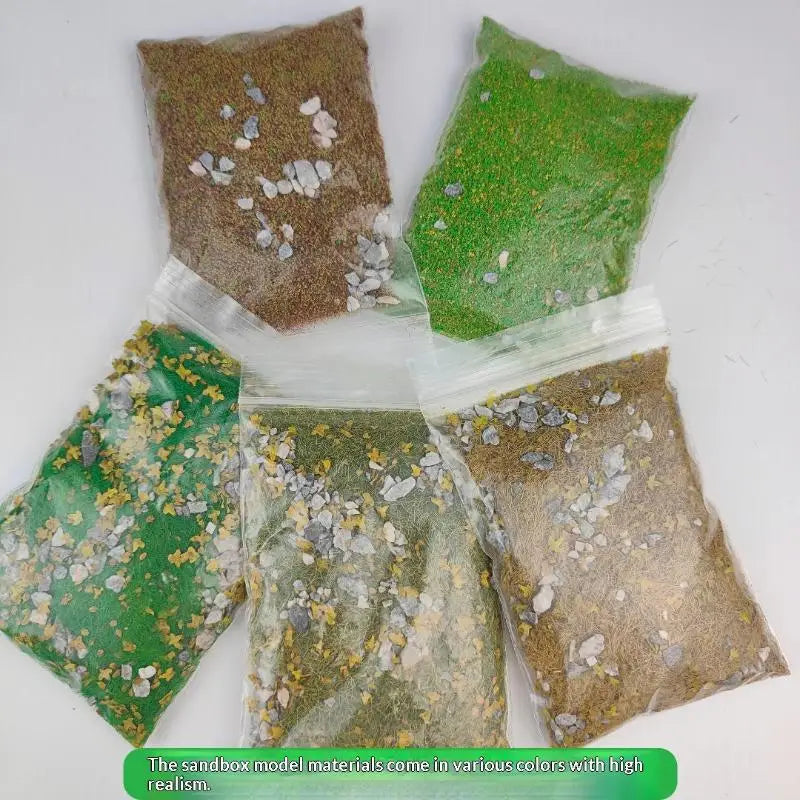 30g/bag Simulated Lawn Sand Table Miniature Landscape Layout With Stone Vegetation DIY Model Mixed With Stone Grass Powder