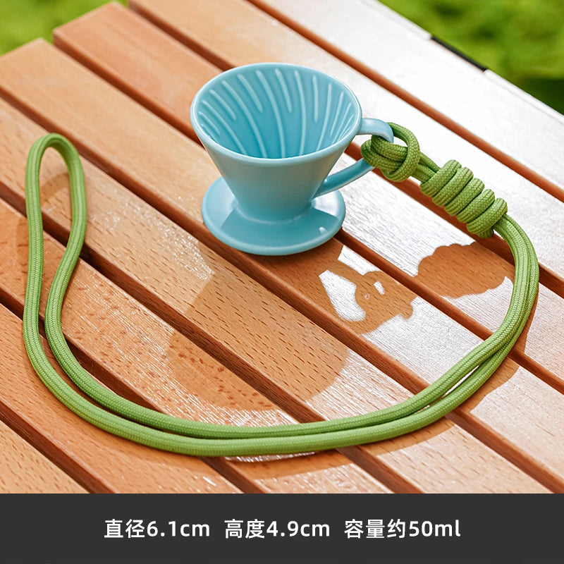 Mini Ceramic Reusable Coffee Dripper Handheld Extra Wide Pour Over Brewing Filters