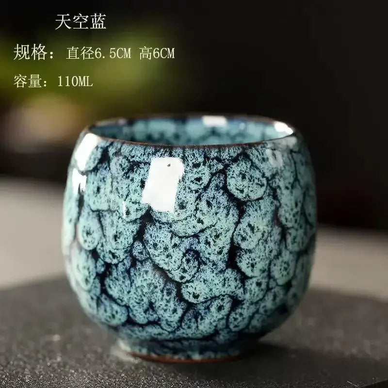 1/5pc Colorful Reactive Glaze Ceramic Coffee Mug 170ml Ceramic Espresso Tea Cup Home Office Lacquered Water Cups Drinkware