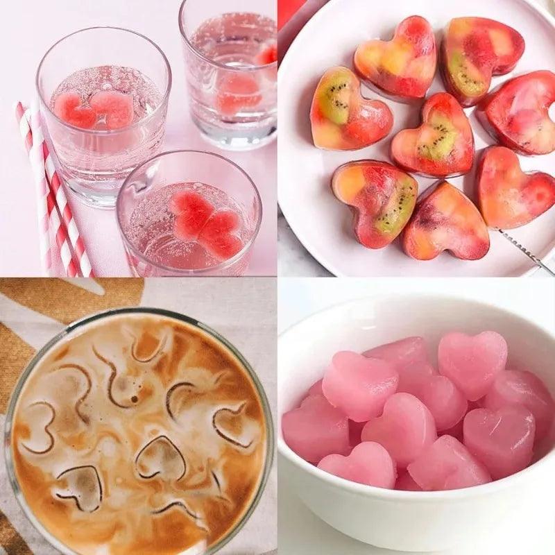 10-Hole Heart Silicone Ice Mold