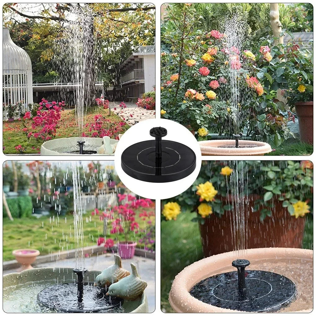 Mini Solar Water Fountain - Solar-Powered Pool/Pond Waterfall, Outdoor Garden Decoration & Bird Bath Supplies