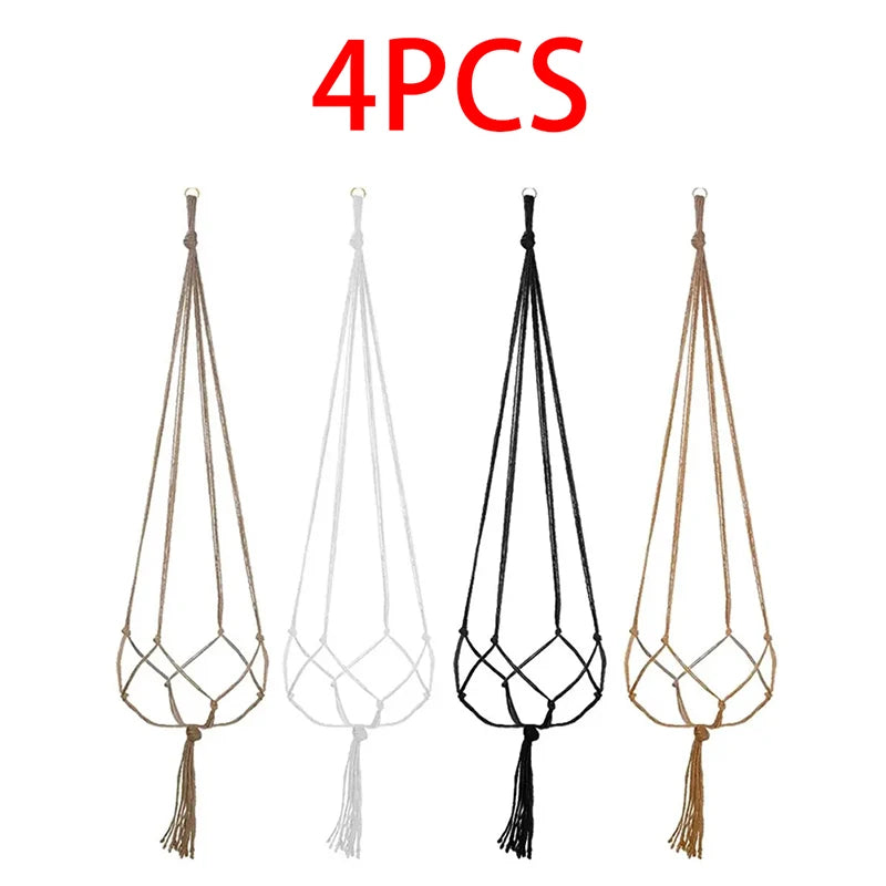 Hanging Plant Pot Hanging Basket Vases with Hook Creative Macrame Suspension Plant Planters for Hanging Flower Pot Net