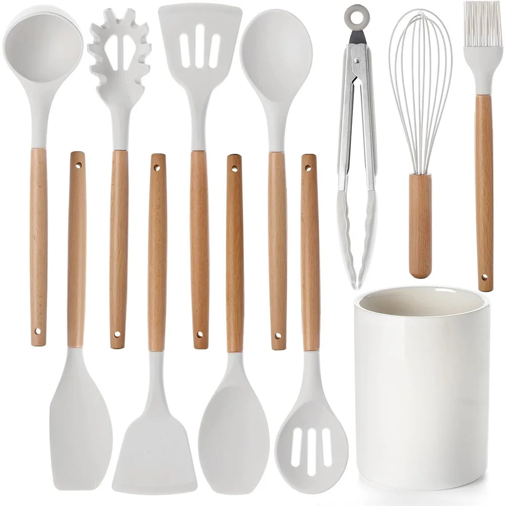12Pcs Silicone Kitchen Utensil Set