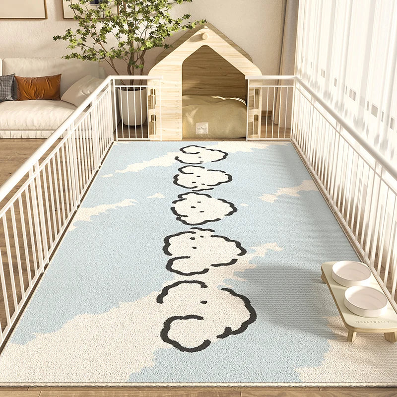 VIKAMA pet Petting Park Floor Mat Enclosure Area Floor Is Waterproof For Dog Food. Easy To Clean And Maintain.