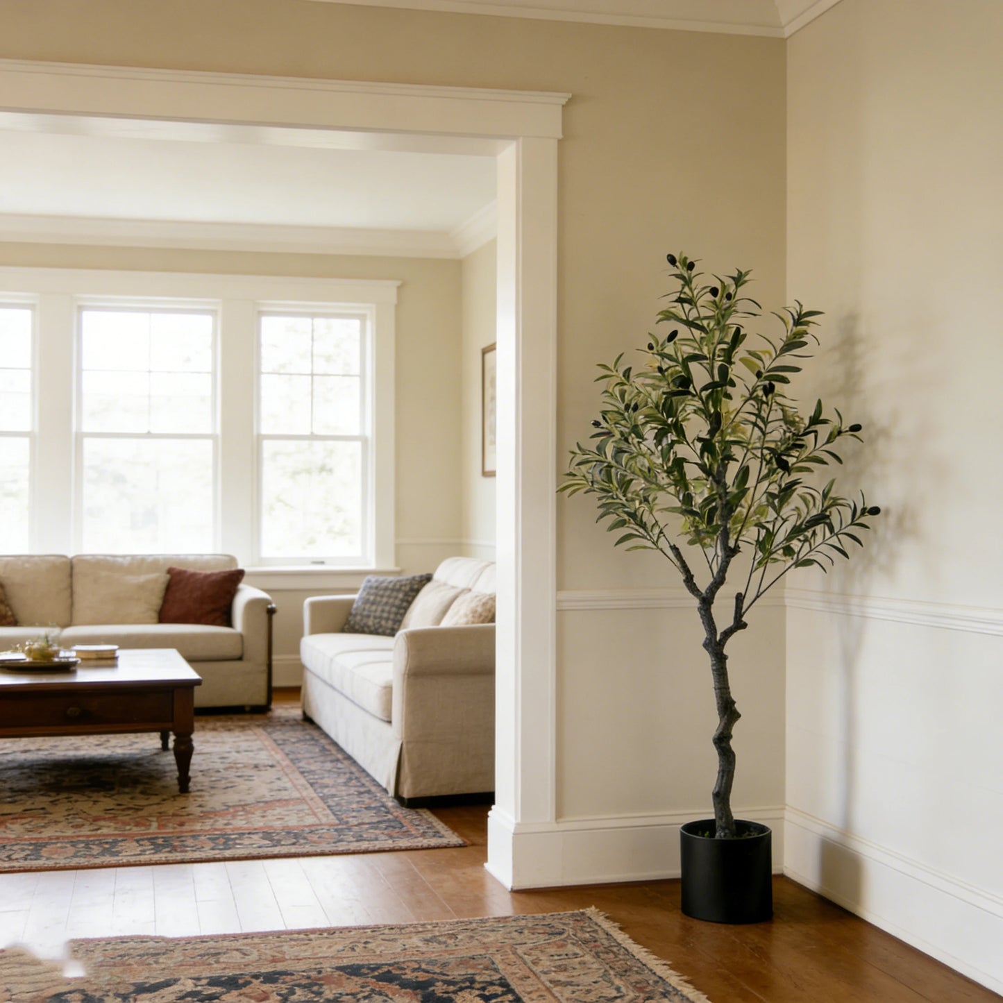 Artificial Olive Tree – 120cm Realistic Faux Plant Decor