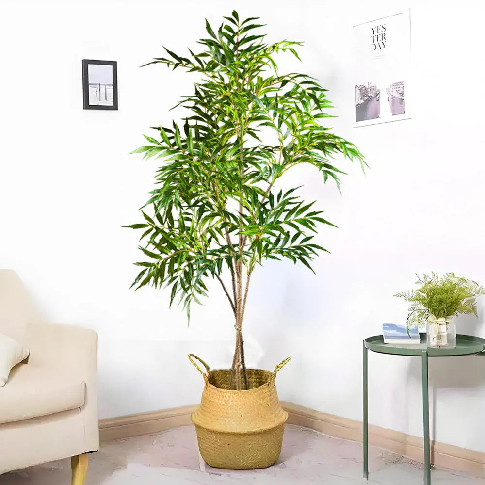 78-140cm Artificial Palm Tree Tropical Coconut Bamboo Branch Fake Ficus Plants Plastic Cocos Tree For Home Garden Office Decor