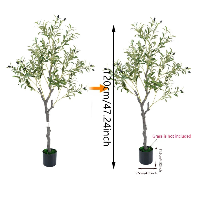 Artificial Olive Tree – 120cm Realistic Faux Plant Decor