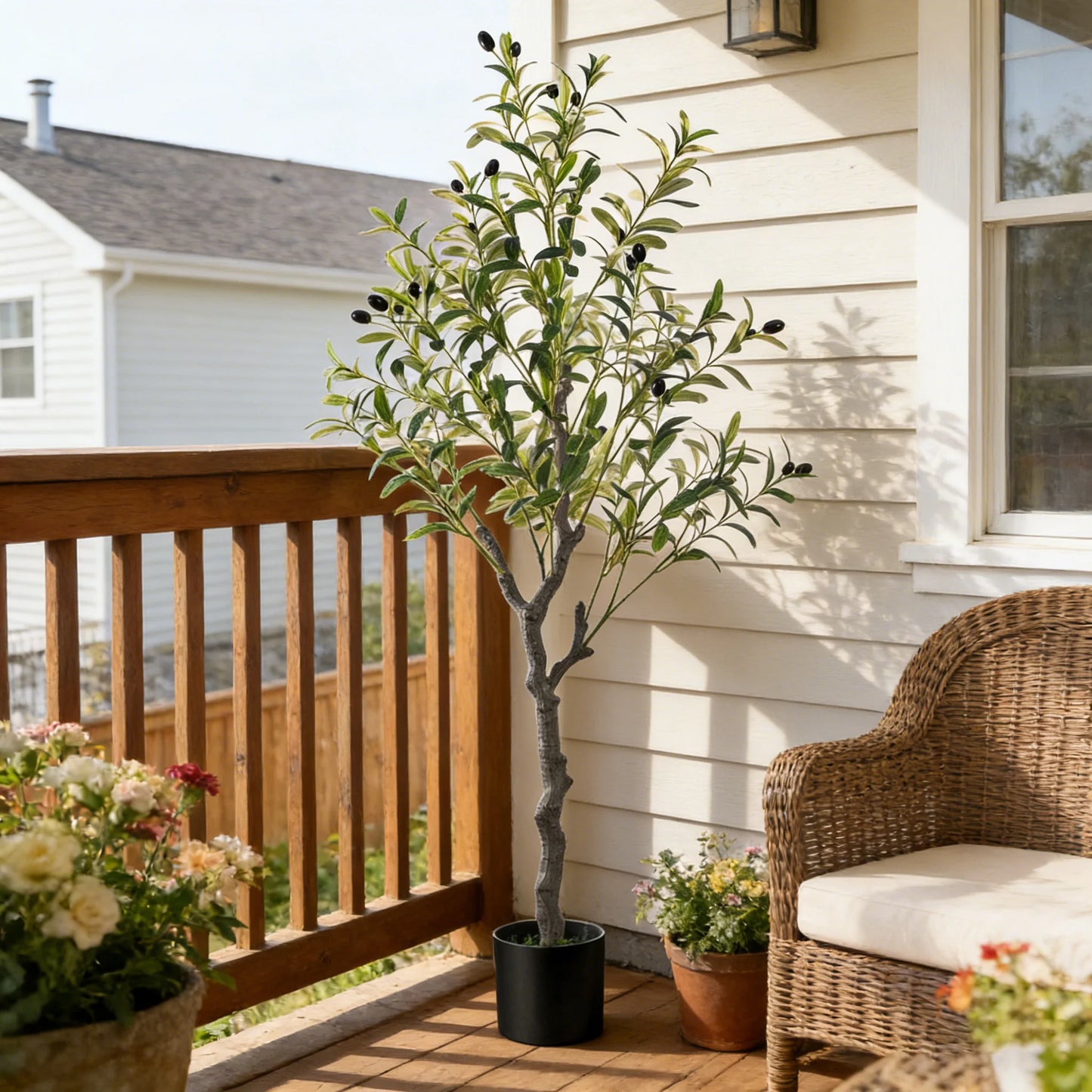Artificial Olive Tree – 120cm Realistic Faux Plant Decor