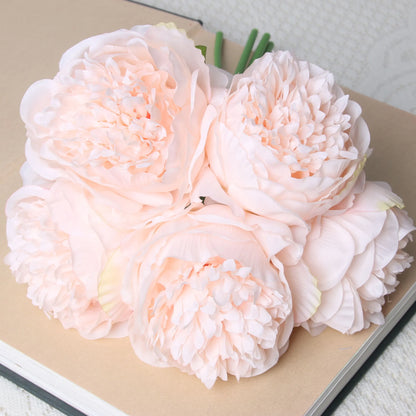 Large 11cm Faux Pink Peony Artificial Flowers for Wedding Decor