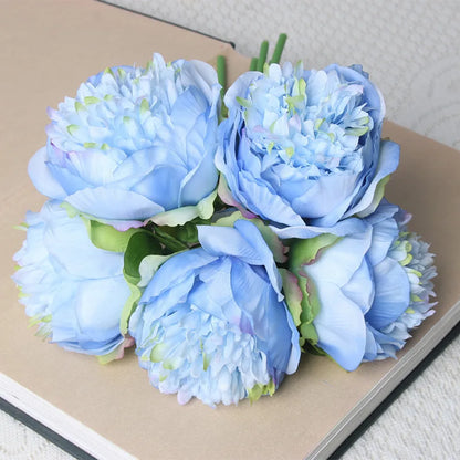 Large 11cm Faux Pink Peony Artificial Flowers for Wedding Decor