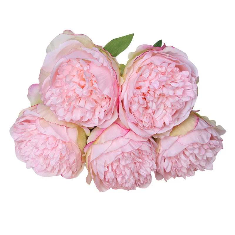 Large 11cm Faux Pink Peony Artificial Flowers for Wedding Decor