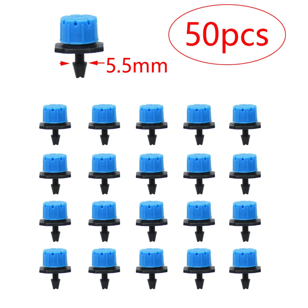 30-1000PCS 4/7mm Garden Irrigation Nozzle Adjustable Dripper Watering Sprinkler Drip Irrigation System Watering Potted Plants