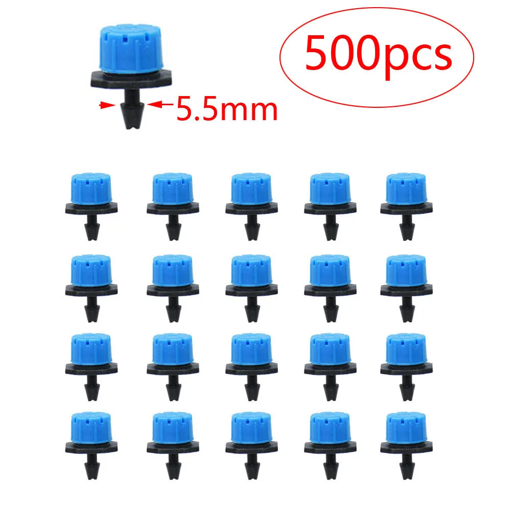 30-1000PCS 4/7mm Garden Irrigation Nozzle Adjustable Dripper Watering Sprinkler Drip Irrigation System Watering Potted Plants