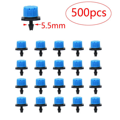 30-1000PCS 4/7mm Garden Irrigation Nozzle Adjustable Dripper Watering Sprinkler Drip Irrigation System Watering Potted Plants