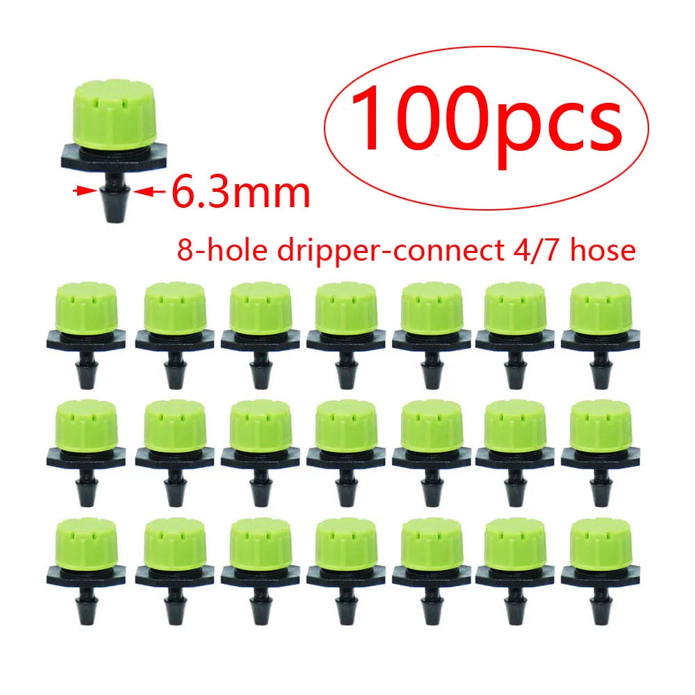 30-1000PCS 4/7mm Garden Irrigation Nozzle Adjustable Dripper Watering Sprinkler Drip Irrigation System Watering Potted Plants