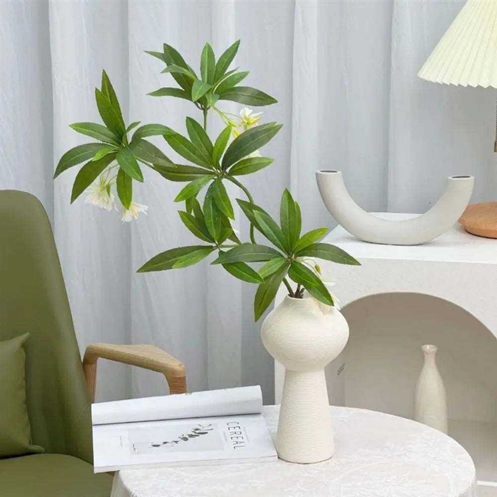 Luxury Artificial Ficus Branch – Realistic Green Faux Plant for Home & Office Décor