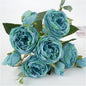 1 Bundle Premium Silk Peony & Rose Bouquet for Wedding Decor