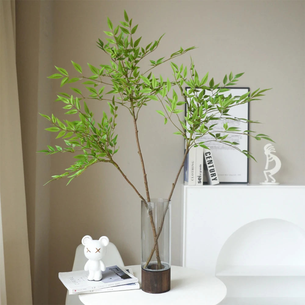 75-140cm Artificial Nandina Tree – Tall Green Plant Decor for Home & Office