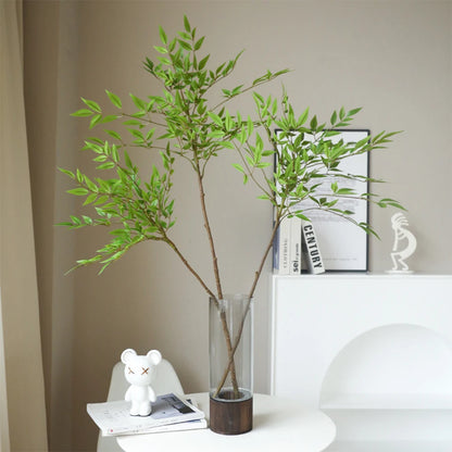 75-140cm Artificial Nandina Tree – Tall Green Plant Decor for Home & Office