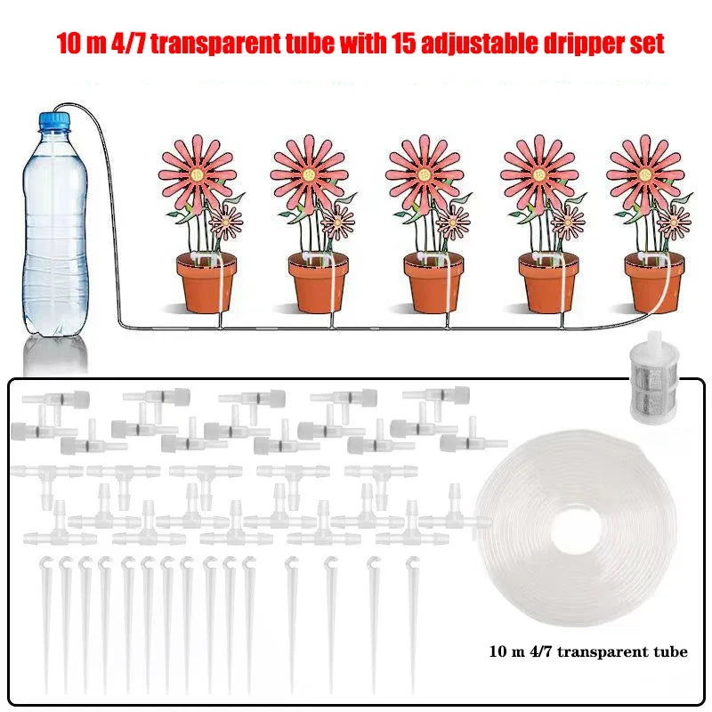 Drip Watering Kit with Regulating valve Potted Plant Irrigation Device Garden 4/7mmHose Watering Saving Micro Dripper Greenhouse