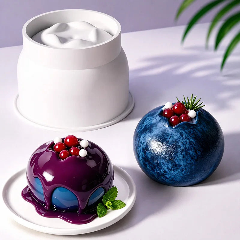 6-Cavity Blueberry Silicone Dessert Mold