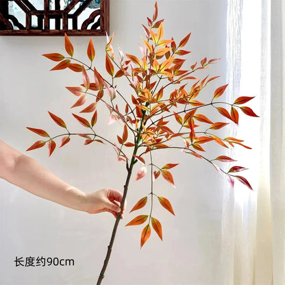 75-110cm Artificial Nandina Plant – Tropical Green Branch Decor