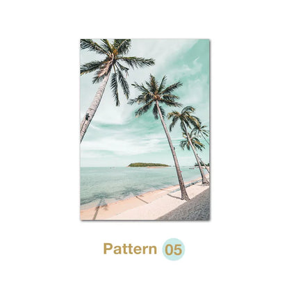 Turquoise Tropical Beach Canvas Wall Art 🌴🌊☀️