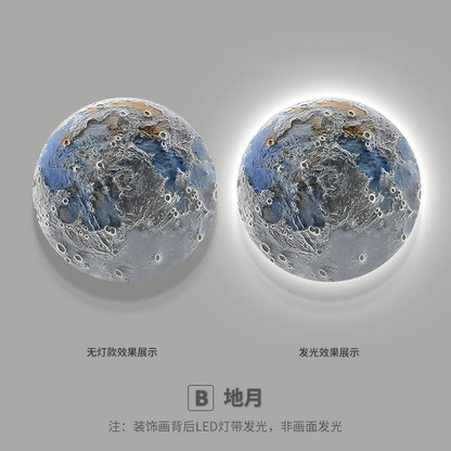 Modern Moon Planet LED Wall Lamp for Bedroom & Home Decor