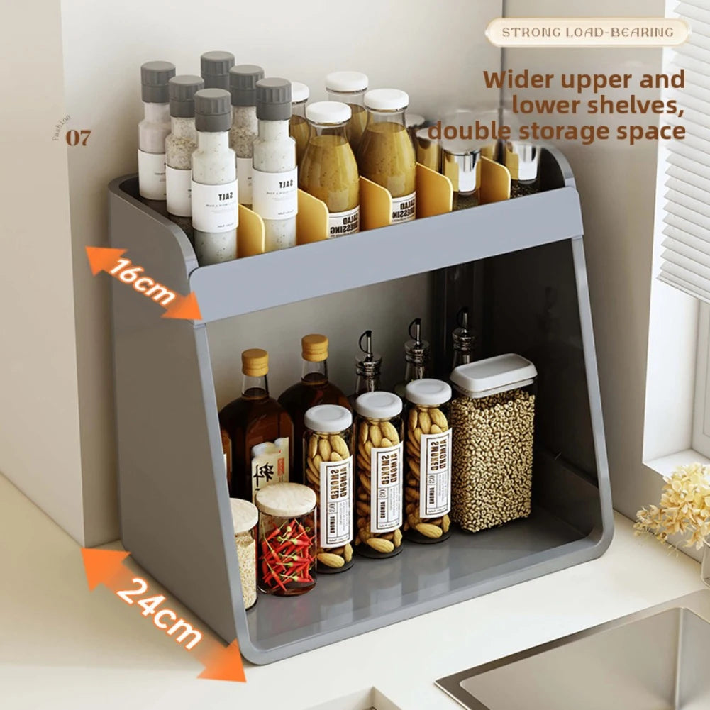 1PC Seasoning Storage Bracket, Storage Rack, Seasoning-Kitchen Utensil Sorting Rack Kitchen-Home Vertical Storage Mount