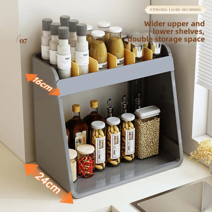 1PC Seasoning Storage Bracket, Storage Rack, Seasoning-Kitchen Utensil Sorting Rack Kitchen-Home Vertical Storage Mount