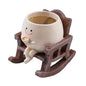 Cute Rocking Chair Smile Face Planter