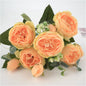 1 Bundle Premium Silk Peony & Rose Bouquet for Wedding Decor