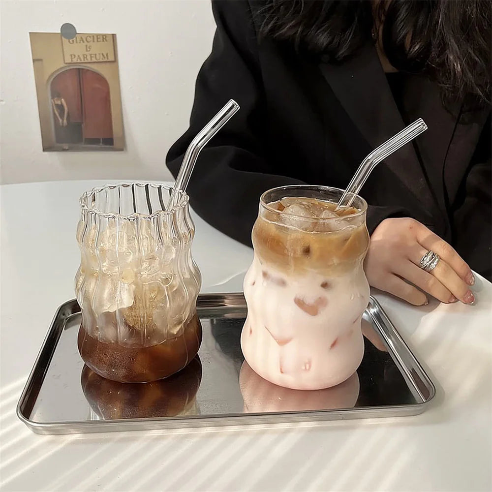 Heat-Resistant Striped Glass Cup 530ml [1]