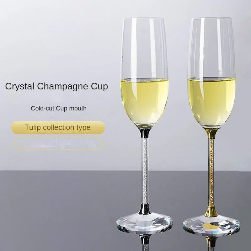 Handmade High Beauty Crystal Stemware Pair Cups for Couples