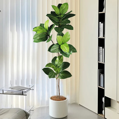 70-130cm Artificial Ficus Tree Plastic Rubber Tree Branch Tropical  Monstera Fake Magnolia Leaves For Home Office Wedding Decor