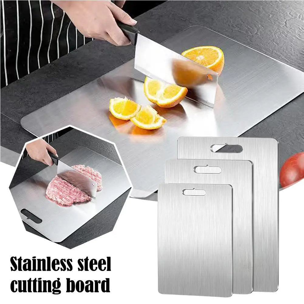 Double-Sided Stainless Steel Cutting Board