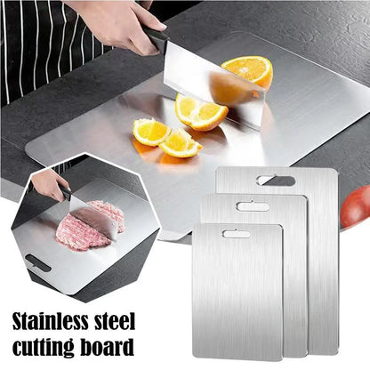 Double-Sided Stainless Steel Cutting Board
