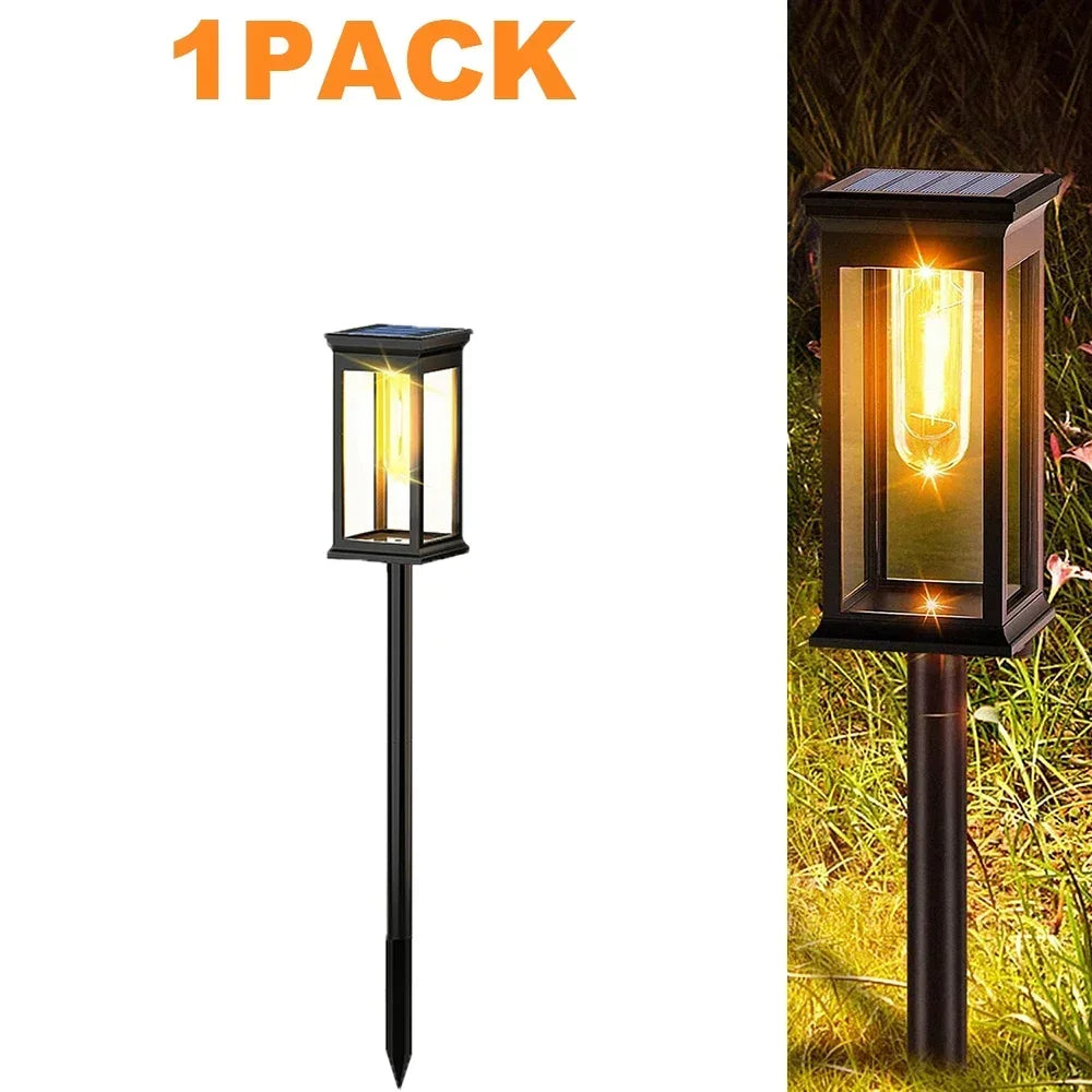 Solar Garden Lights LED Solar Pathway Lights Outdoor Waterproof Auto on/Off for Landscape  Yard Walkway Lawn Lighting Warm White