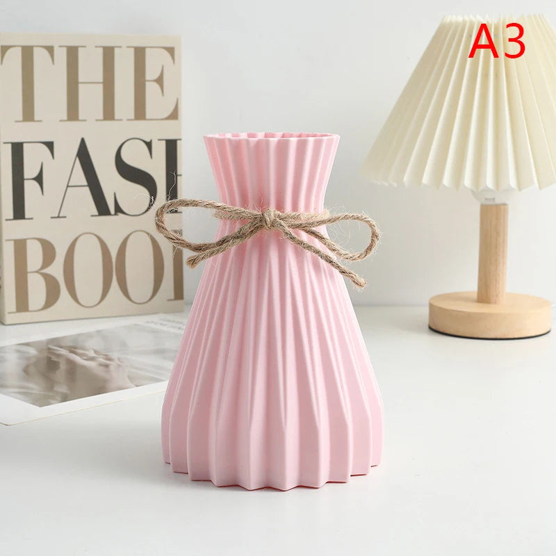 Water Ripple Plastic Vase – Nordic Modern Home Decor